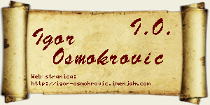 Igor Osmokrović vizit kartica
